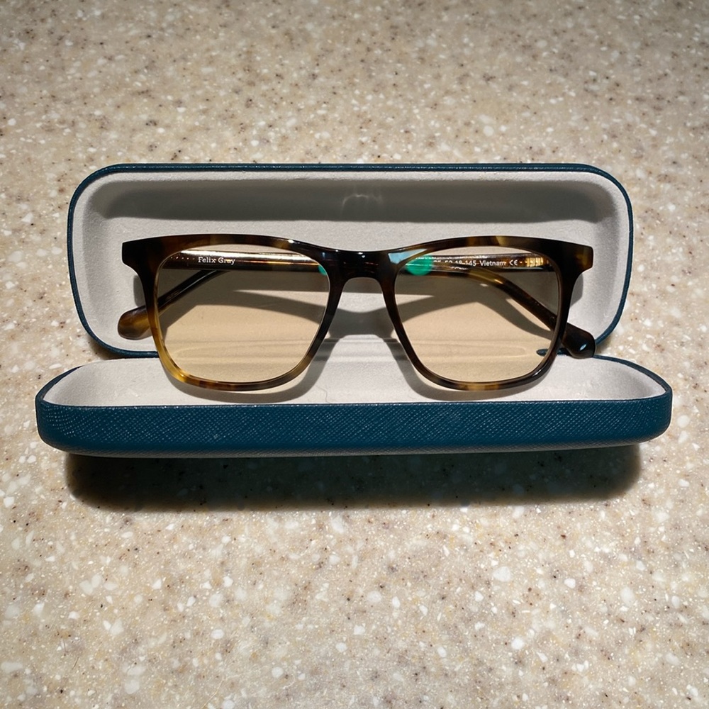 Felix Gray Blue Light Glasses - Jemison in Whiskey Tortoise with Amber Lens